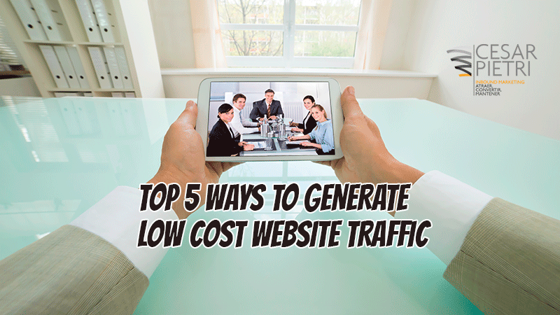 (English) Top 5 Ways To Generate Low Cost Website Traffic