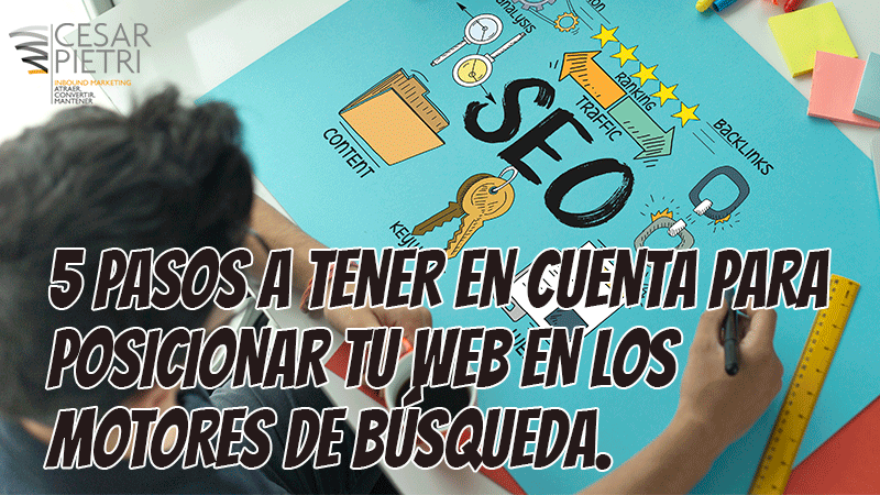 5 Pasos a tener en cuenta para posicionar tu web en los motores de búsqueda.