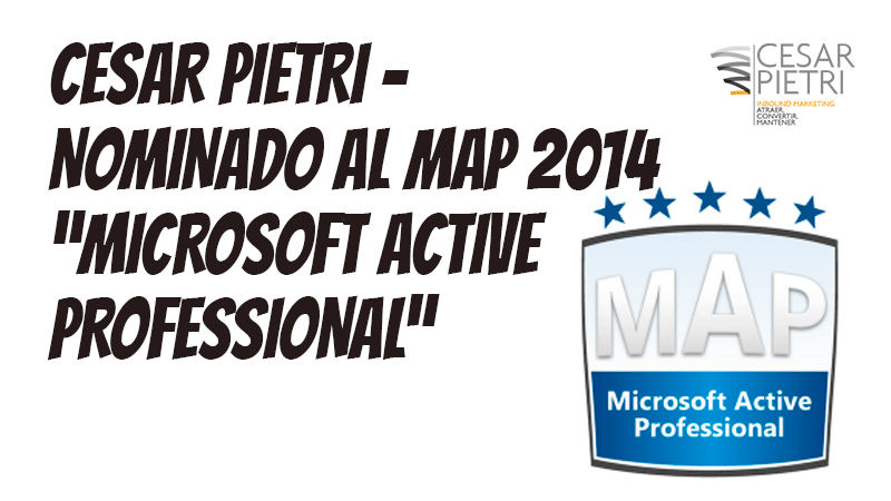 Cesar Pietri – Nominado al MAP 2014 «Microsoft Active Professional»